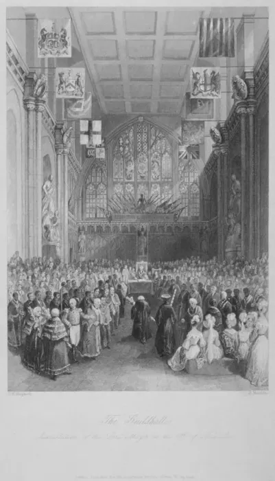 Framed Print : Installation of the Lord Mayor of London at the Guildhall, City of London, 1838. Artist Framed Print : Installation of the Lord Mayor of London at the Guildhall, City of London, 1838. Artist