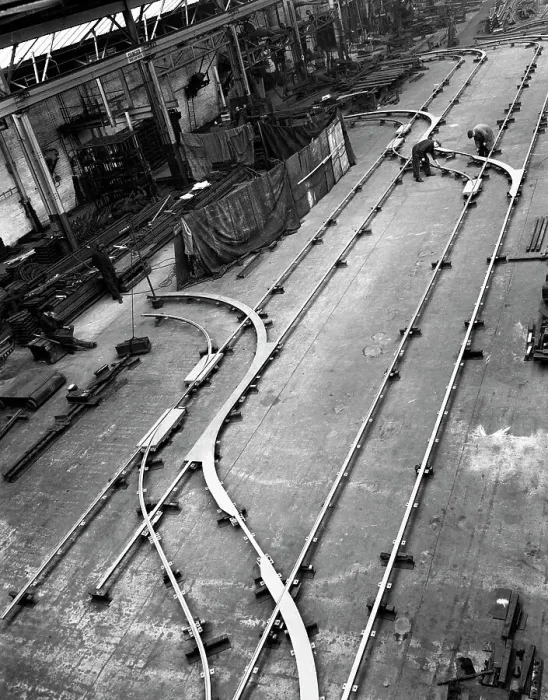 Framed Print : Installation of trackwork in an ICI Plant, Sheffield, South Yorkshire, 1963. Artist Framed Print : Installation of trackwork in an ICI Plant, Sheffield, South Yorkshire, 1963. Artist