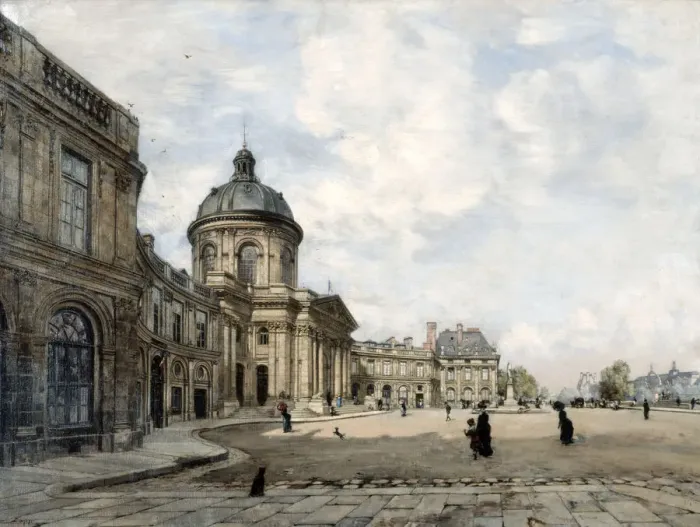 Framed Print : Institute of France, Paris, 1887. Artist: Emmanuel Lansyer Framed Print : Institute of France, Paris, 1887. Artist: Emmanuel Lansyer