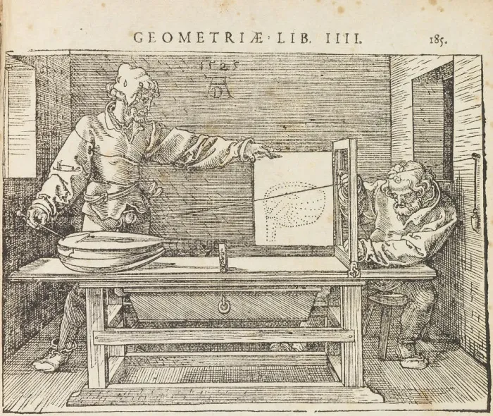 Framed Print : Institutionum geometricarum libri quatuor, 1528. Creator: Dürer, Albrecht (1471-1528) Framed Print : Institutionum geometricarum libri quatuor, 1528. Creator: Dürer, Albrecht (1471-1528)