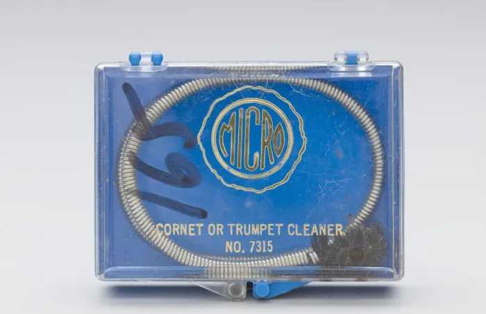 Framed Print : Instrument cleaning snake and case belonging to Maxine Sullivan, ca. 1936 Framed Print : Instrument cleaning snake and case belonging to Maxine Sullivan, ca. 1936