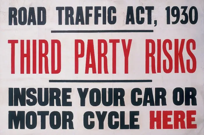 Framed Print : An insurance poster, 1930 Framed Print : An insurance poster, 1930