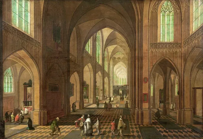 Framed Print : Intérieur d'église, between 1600 and 1661. Creator: Peeter Neeffs the Elder Framed Print : Intérieur d'église, between 1600 and 1661. Creator: Peeter Neeffs the Elder