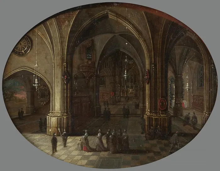 Framed Print : Intérieur d'église - Effet de nuit, c.1657. Creator: Pieter Neefs Framed Print : Intérieur d'église - Effet de nuit, c.1657. Creator: Pieter Neefs