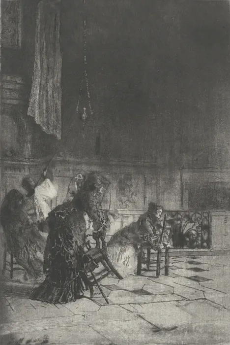 Framed Print : Interieur de l eglise aMilan (Interior of a Church in Milan [sic], c