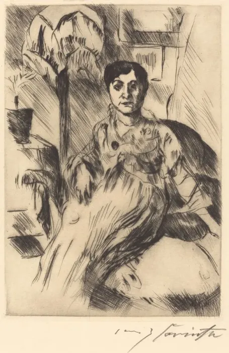 Framed Print : Interieur mit Frau (Interior with Woman), 1917. Creator: Lovis Corinth Framed Print : Interieur mit Frau (Interior with Woman), 1917. Creator: Lovis Corinth
