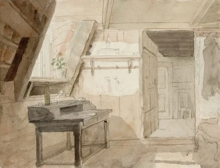 Framed Print : Interior, 1840-1873. Creator: Robert Wilhelm Ekman Framed Print : Interior, 1840-1873. Creator: Robert Wilhelm Ekman