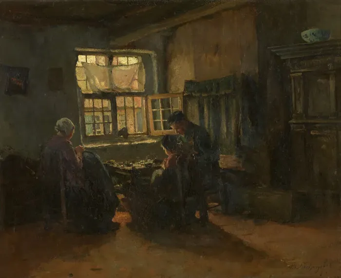 Framed Print : Interior, 1878. Creator: Albert Neuhuys Framed Print : Interior, 1878. Creator: Albert Neuhuys