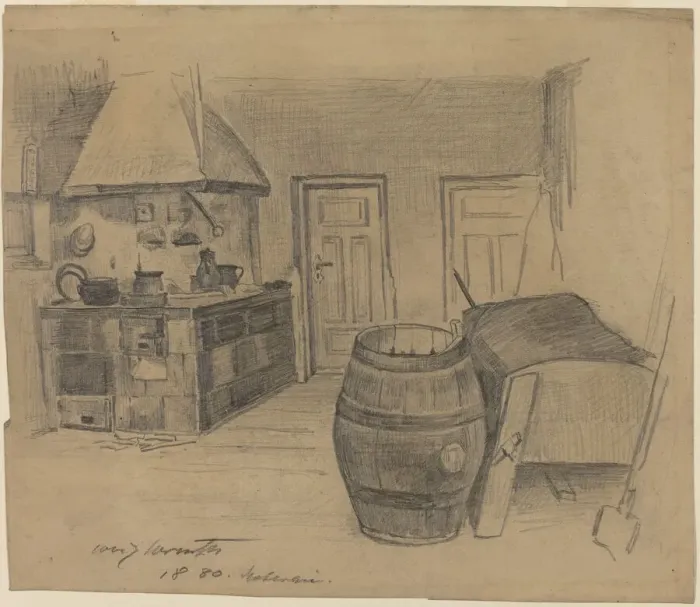 Framed Print : Interior, 1880. Creator: Lovis Corinth Framed Print : Interior, 1880. Creator: Lovis Corinth