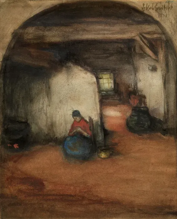 Framed Print : Interior, 1900. Creator: Jakob Smits Framed Print : Interior, 1900. Creator: Jakob Smits