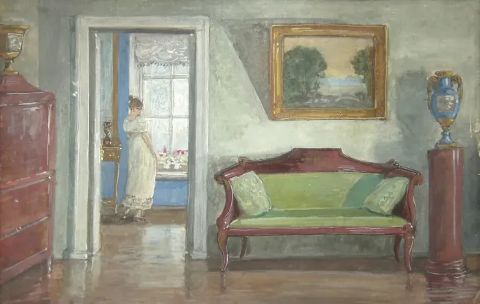 Framed Print : Interior, 1924. Artist: Anonymous Framed Print : Interior, 1924. Artist: Anonymous