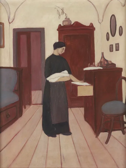 Framed Print : Interior, 1928. Creator: Garbari, Tullio (1892-1931) Framed Print : Interior, 1928. Creator: Garbari, Tullio (1892-1931)