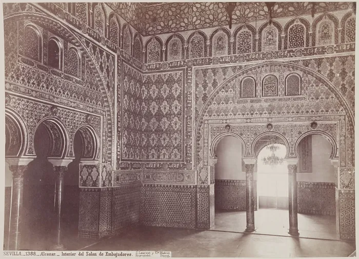 Framed Print : Interior of the Alcazar, Seville, c1885. Creator: Juan Laurent Framed Print : Interior of the Alcazar, Seville, c1885. Creator: Juan Laurent