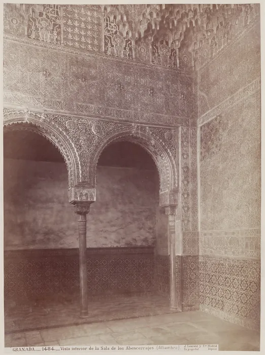 Framed Print : Interior of the Alhambra, Granada, c1885. Creator: Juan Laurent Framed Print : Interior of the Alhambra, Granada, c1885. Creator: Juan Laurent