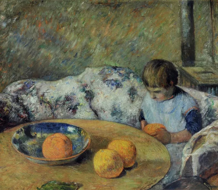 Framed Print : Interior with Aline, 1881. Creator: Gauguin, Paul Eugene Henri (1848-1903) Framed Print : Interior with Aline, 1881. Creator: Gauguin, Paul Eugene Henri (1848-1903)