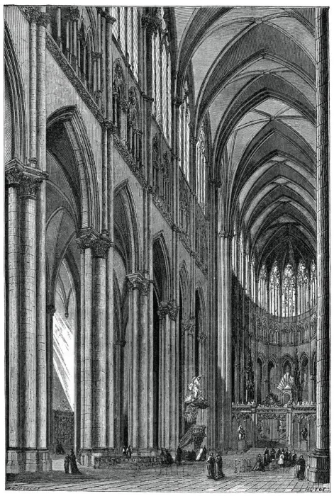 Framed Print : Interior of Amiens Cathedral, France, 13th century, (1870). Artist: J Huyot Framed Print : Interior of Amiens Cathedral, France, 13th century, (1870). Artist: J Huyot