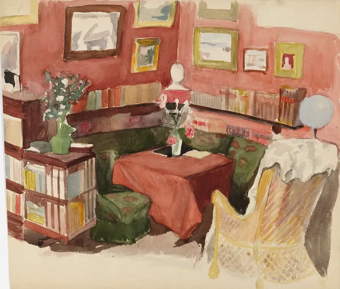 Framed Print : Interior from Annie and Berta Edelfelt's Home in Helsinki, 1900-1905. Creator: Albert Edelfelt Framed Print : Interior from Annie and Berta Edelfelt's Home in Helsinki, 1900-1905. Creator: Albert Edelfelt
