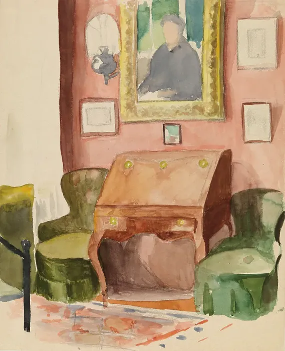 Framed Print : Interior from Annie and Berta Edelfelt's Home in Helsinki, 1900-1905. Creator: Albert Edelfelt Framed Print : Interior from Annie and Berta Edelfelt's Home in Helsinki, 1900-1905. Creator: Albert Edelfelt