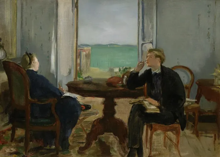 Framed Print : Interior At Arcachon, 1871. Creator: Edouard Manet Framed Print : Interior At Arcachon, 1871. Creator: Edouard Manet