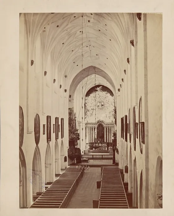 Framed Print : Interior of Archcathedral Church of the Holy Trinity, Blessed Virgin Mary...Oliwa, 1890-1900. Creator: Unknown Framed Print : Interior of Archcathedral Church of the Holy Trinity, Blessed Virgin Mary...Oliwa, 1890-1900. Creator: Unknown