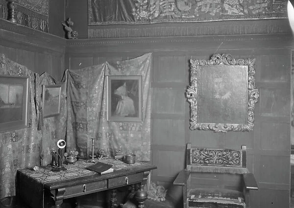 Interior of one of Arnold Genthe's San Francisco studios, between 1896 and 1911. Creator: Arnold Genthe