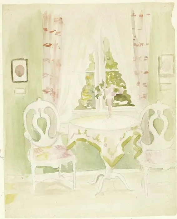 Framed Print : Interior from the artist's home, c1890s. Creator: Albert Edelfelt Framed Print : Interior from the artist's home, c1890s. Creator: Albert Edelfelt