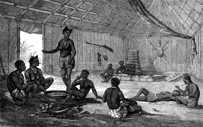 Framed Print : Interior of an Ashantee hut, 1873. Creator: Unknown Framed Print : Interior of an Ashantee hut, 1873. Creator: Unknown