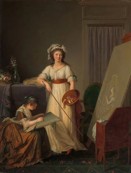 The Interior of an Atelier of a Woman Painter, 1789. Creator: Marie Victoire Lemoine