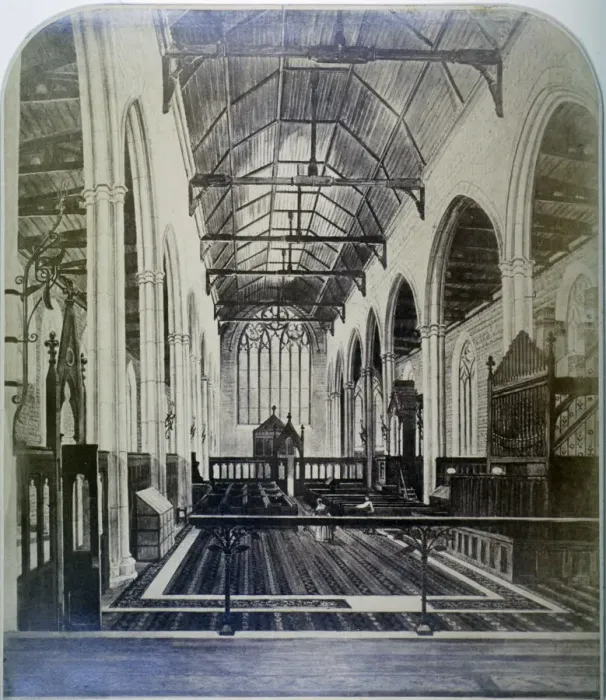 Framed Print : Interior of Austin Friars, City of London, c1865 Framed Print : Interior of Austin Friars, City of London, c1865