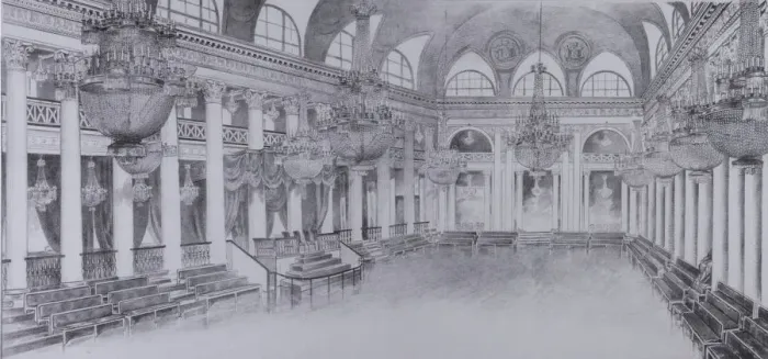 Framed Print : Interior of the Ballroom of the Assembly of the Nobility in Moscow, 1840s Framed Print : Interior of the Ballroom of the Assembly of the Nobility in Moscow, 1840s