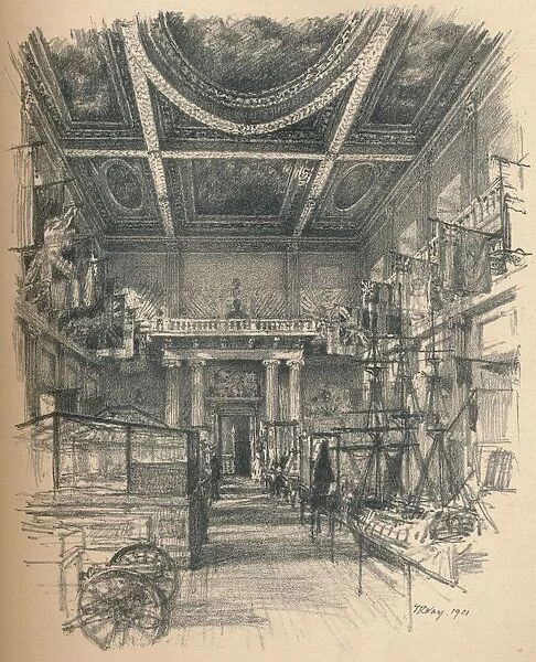 Interior of the Banqueting Hall, Whitehall Palace, 1902. Artist: Thomas Robert Way