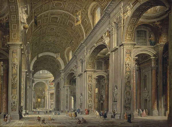 Interior of the Basilica of Saint Peter in Rome, 1750s