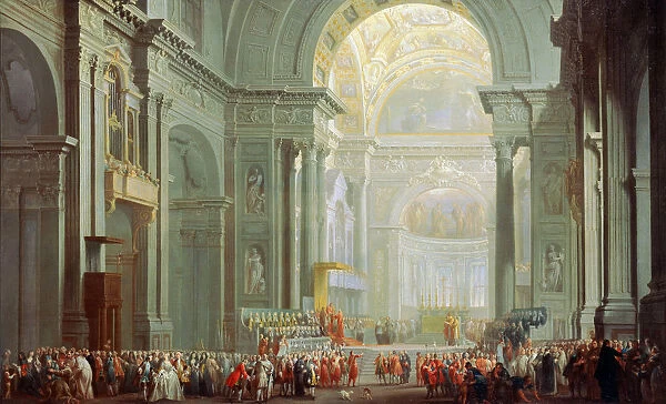 Interior of the Basilica of Saint Peter in Rome, 18th century. Artist: Giovanni Paolo Panini