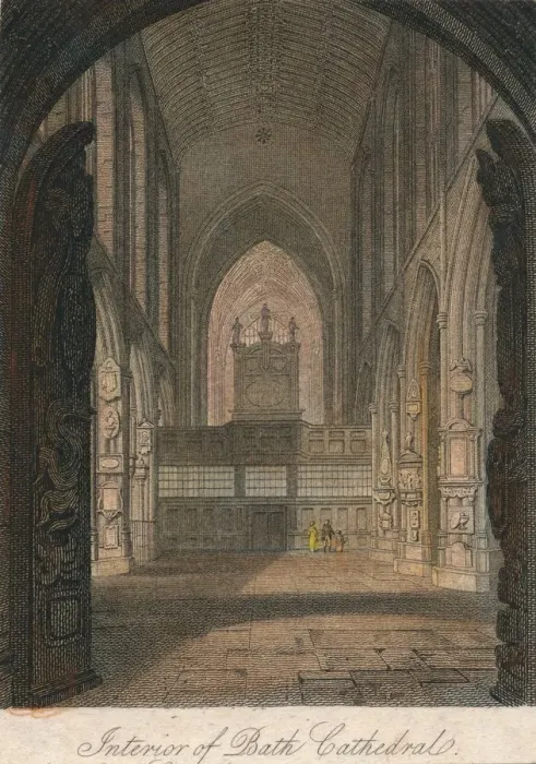Framed Print : Interior of Bath Cathedral, 19th century? Creator: Unknown Framed Print : Interior of Bath Cathedral, 19th century? Creator: Unknown