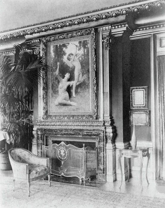 Framed Print : Interior with Bouguereau's Flight of Love painting over fireplace... Greenwich, Connecticut, 1908 Creator: Frances Benjamin Johnston. Interior with Bouguereau's Flight of Love painting over fireplace... Greenwich, Connecticut Framed Print : Interior with Bouguereau's Flight of Love painting over fireplace... Greenwich, Connecticut, 1908 Creator: Frances Benjamin Johnston. Interior with Bouguereau's Flight of Love painting over fireplace... Greenwich, Connecticut