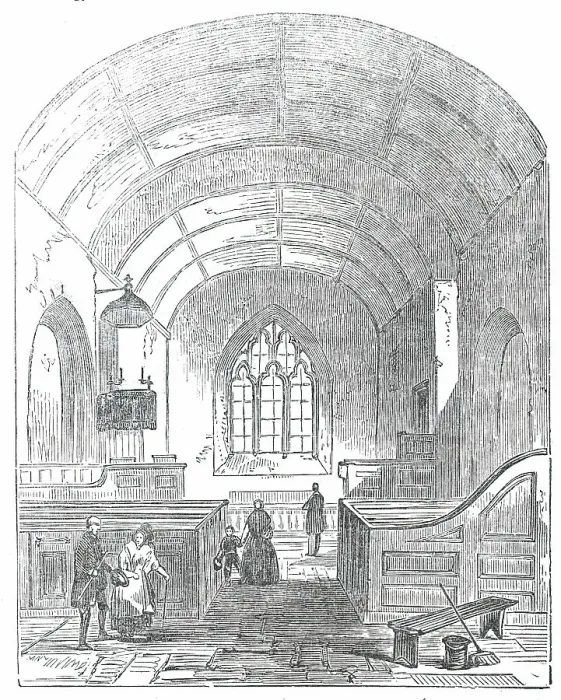 Framed Print : Interior of Brampford Speke Church, Devon, 1850. Creator: Unknown Framed Print : Interior of Brampford Speke Church, Devon, 1850. Creator: Unknown