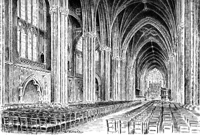 Framed Print : Interior of Bristol Cathedral, 1908-1909. Artist: W Gilliard Framed Print : Interior of Bristol Cathedral, 1908-1909. Artist: W Gilliard