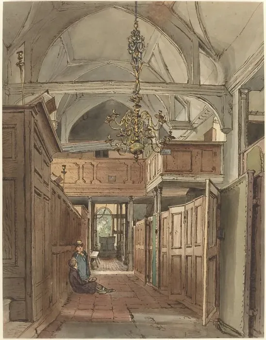 Framed Print : Interior of Bushey Church, 1815 / 1820. Creator: William Henry Hunt Framed Print : Interior of Bushey Church, 1815 / 1820. Creator: William Henry Hunt
