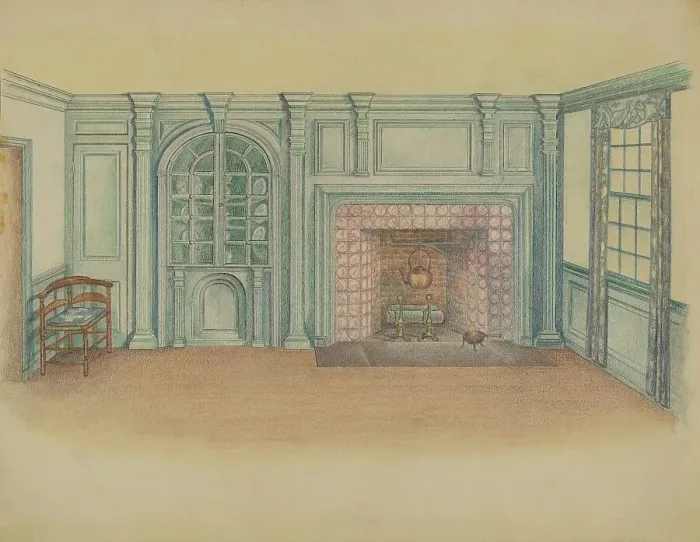 Framed Print : Interior, c. 1936. Creator: Unknown Framed Print : Interior, c. 1936. Creator: Unknown