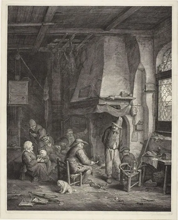 Framed Print : Interior, called The Skaters, c. 1655. Creator: Cornelis de Visscher. Interior, called The Skaters, c. 1655. Creator: Cornelis de Visscher Framed Print : Interior, called The Skaters, c. 1655. Creator: Cornelis de Visscher. Interior, called The Skaters, c. 1655. Creator: Cornelis de Visscher