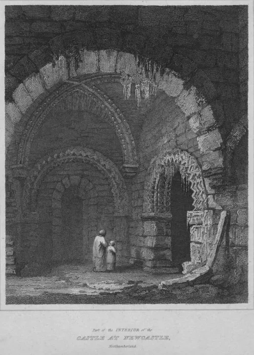 Framed Print : Part of the Interior of the Castle at Newcastle, Northumberland, 1814. Artist: John Greig