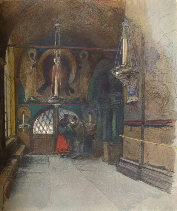 Framed Print : Interior of the Cathedral of the Annunciation, Moscow, c1900, (1905). Artist: Georges Kossiakoff Framed Print : Interior of the Cathedral of the Annunciation, Moscow, c1900, (1905). Artist: Georges Kossiakoff