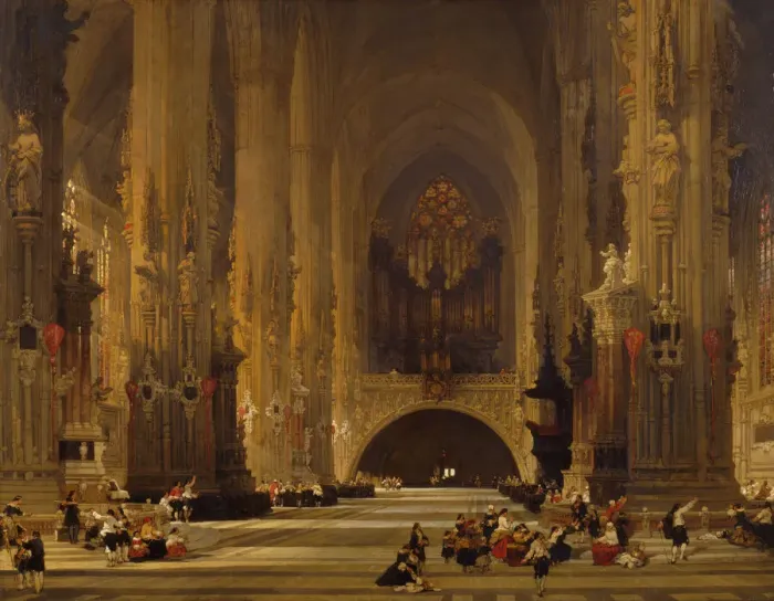 Framed Print : Interior of the Cathedral of St Stephen, Vienna, 1853 Creator: David Roberts Framed Print : Interior of the Cathedral of St Stephen, Vienna, 1853 Creator: David Roberts