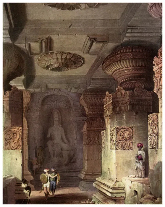 Framed Print : Interior of a cave temple, Ellora, Maharashtra, India, 19th century (1956) Framed Print : Interior of a cave temple, Ellora, Maharashtra, India, 19th century (1956)