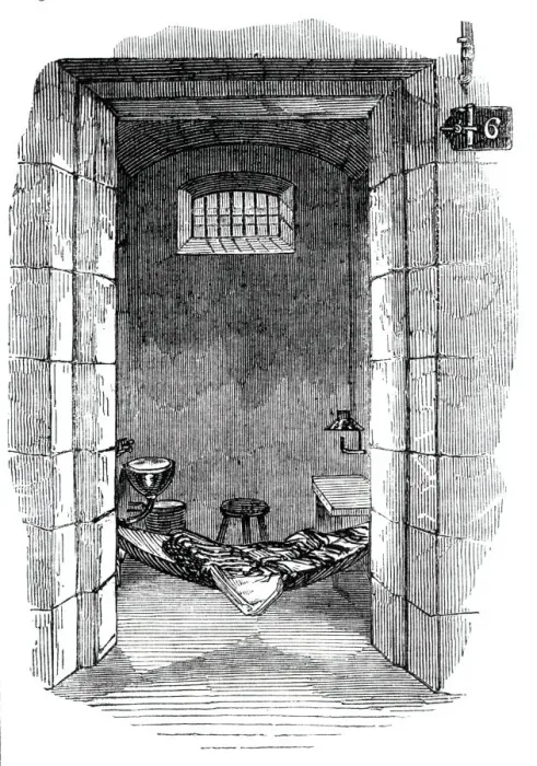 Framed Print : Interior of cell, 1842. Creator: Unknown Framed Print : Interior of cell, 1842. Creator: Unknown