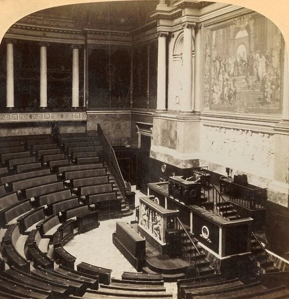 Interior of the Chamber of Deputies, Paris, France, 1900. Creator: Underwood & Underwood