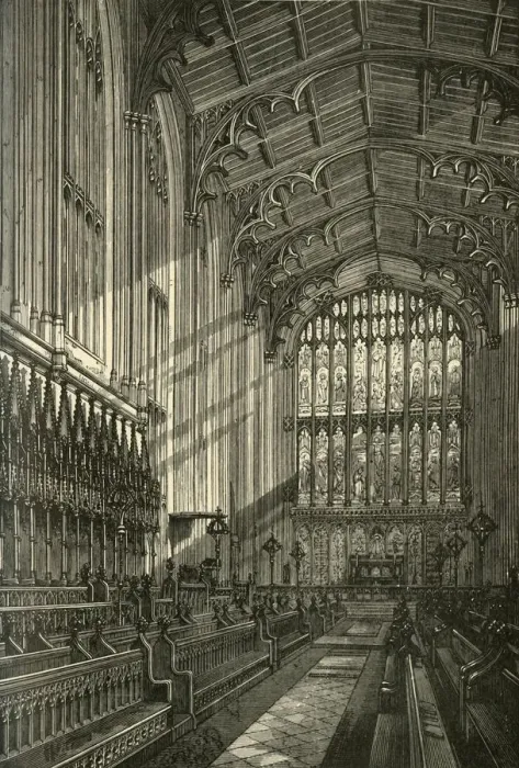 Framed Print : Interior of the Chapel, 1875, (1911). Creator: Unknown Framed Print : Interior of the Chapel, 1875, (1911). Creator: Unknown