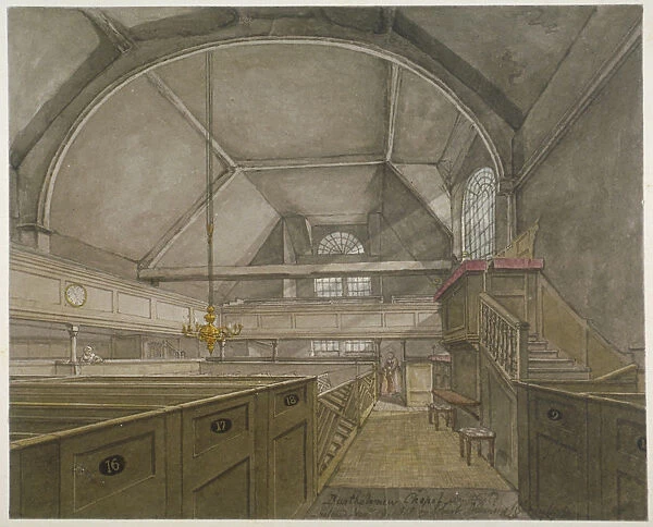 Interior of the chapel in the Church of St Bartholomew-the-Great, Smithfield, City of London, 1818