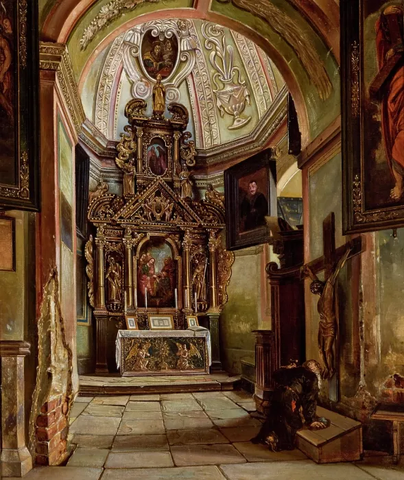 Framed Print : Interior of a Chapel at the Parish Church in Krosno, 1876-1877. Creator: Aleksander Gryglewski Framed Print : Interior of a Chapel at the Parish Church in Krosno, 1876-1877. Creator: Aleksander Gryglewski