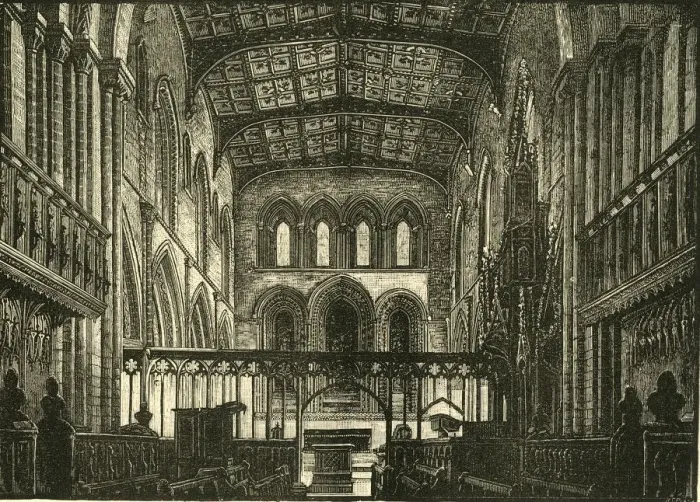 Framed Print : Interior of the Choir, 1898. Creator: Unknown Framed Print : Interior of the Choir, 1898. Creator: Unknown